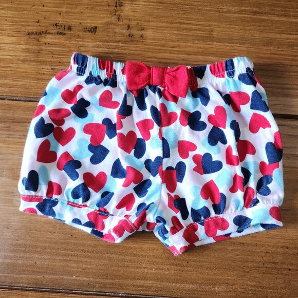 Garanimals Baby Girls' Multi Hearts Print Knit Shorts Size 3-6 Months - Picture 2 of 4